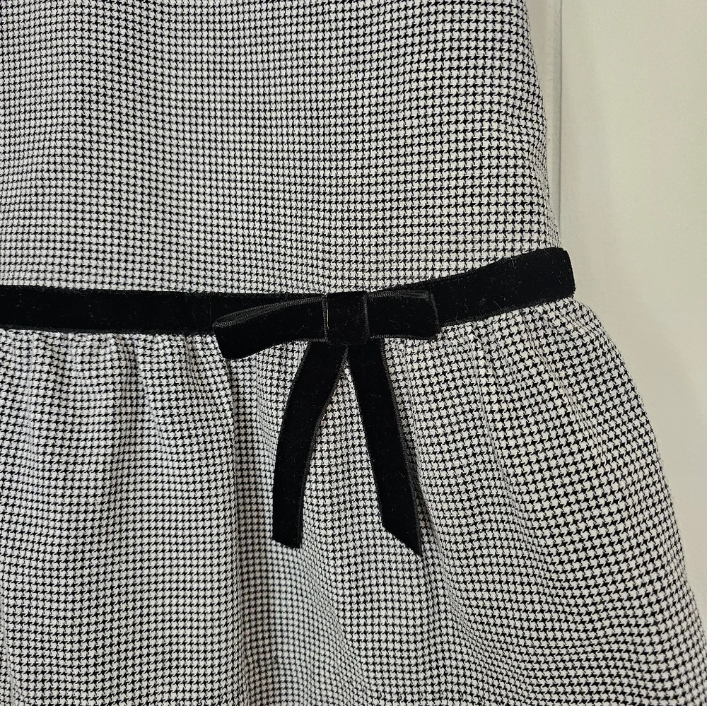 Vintage LULI & ME Houndstooth Peter Pan Collar Drop Waist Toddler Dress